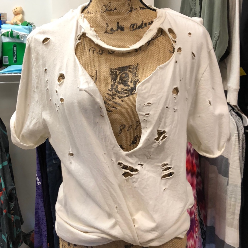 Emma & Sam Distressed Tee - Picture 2 of 5